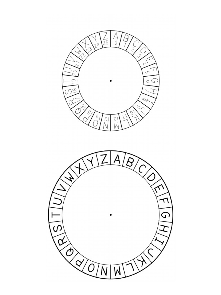 Printable Caesar Cipher Wheel  PDF