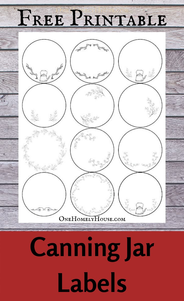 Printable Canning Jar Labels