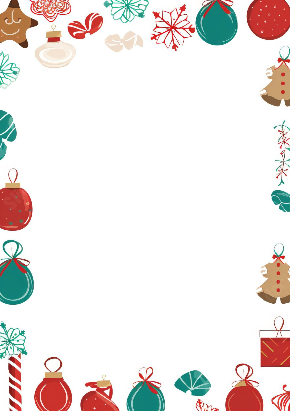Printable Christmas Border Word Template And Google Docs For Free