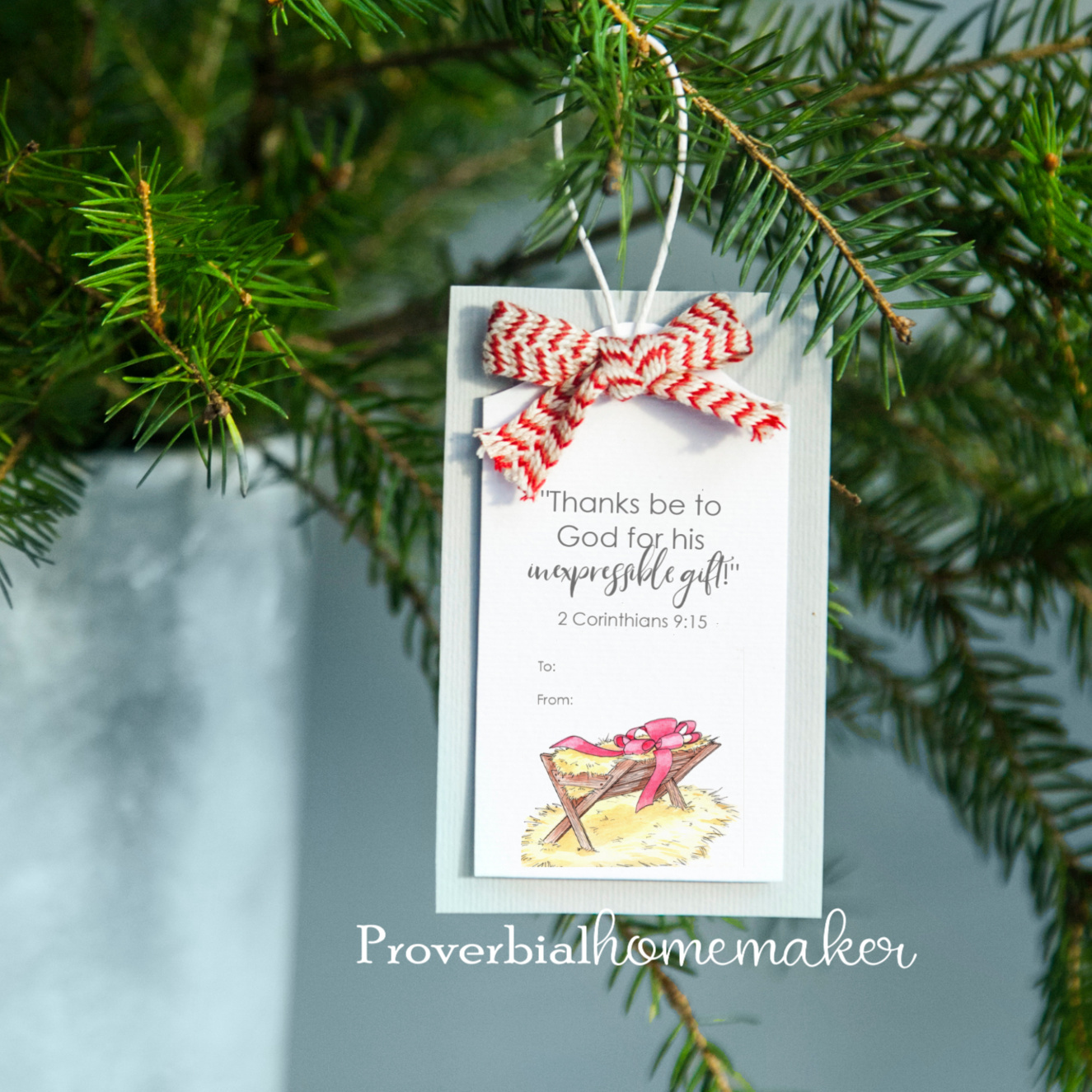Printable Christmas Gift Tags with Scripture