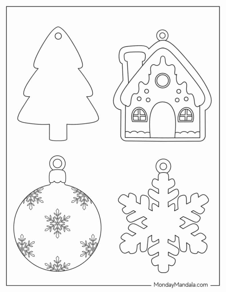 Printable Christmas Ornaments (Free Templates) Printable Christmas Ornaments (Free Templates)