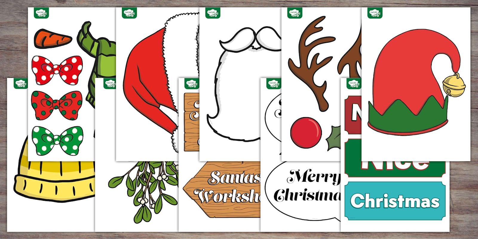 Printable Christmas Props for Photo Booth