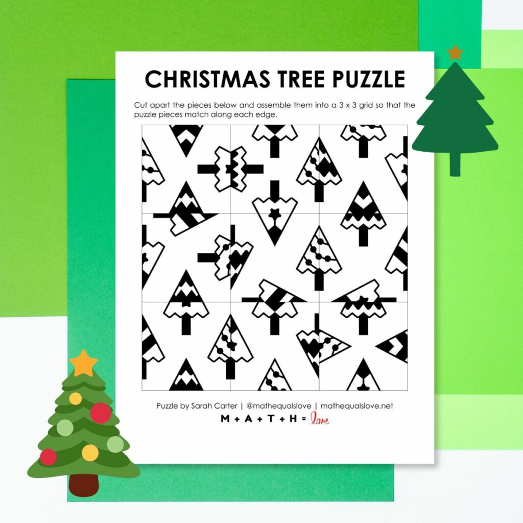 Printable Christmas Puzzles and Games Math = Love Printable Christmas Puzzles and Games Math = Love