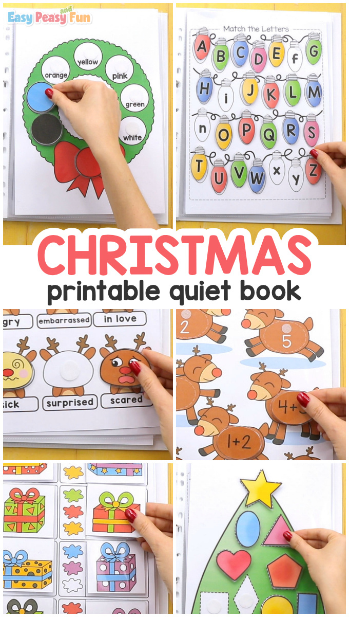 Printable Christmas Quiet Book - Easy Peasy and Fun