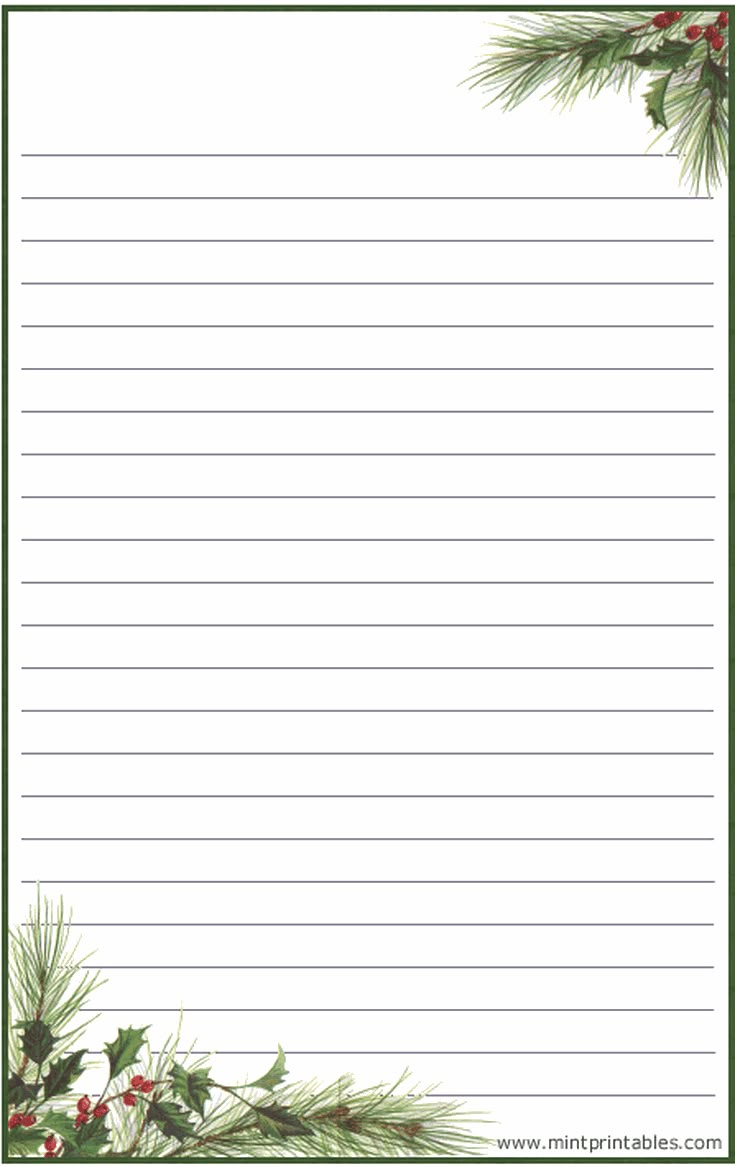Printable Christmas Stationery to Use for the Holidays