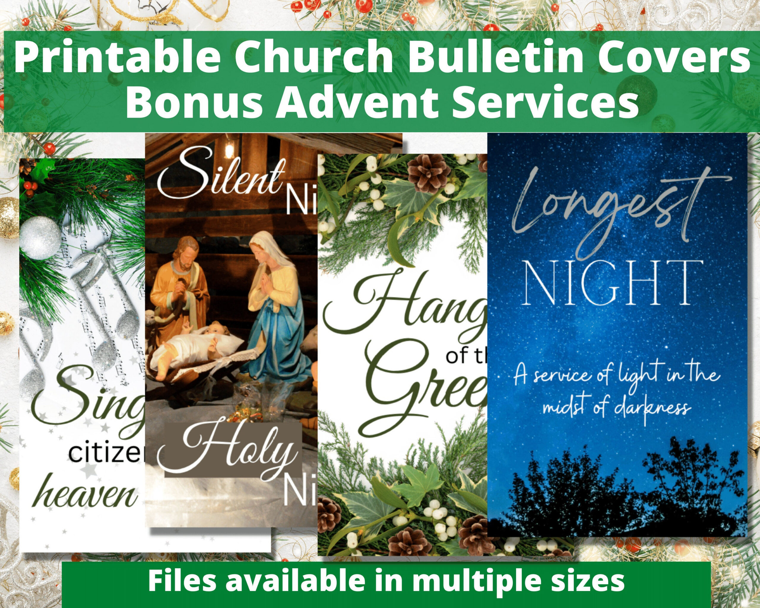 Printable Church Bulletin Covers - Special Advent Services Printable Church Bulletin Covers - Special Advent Services