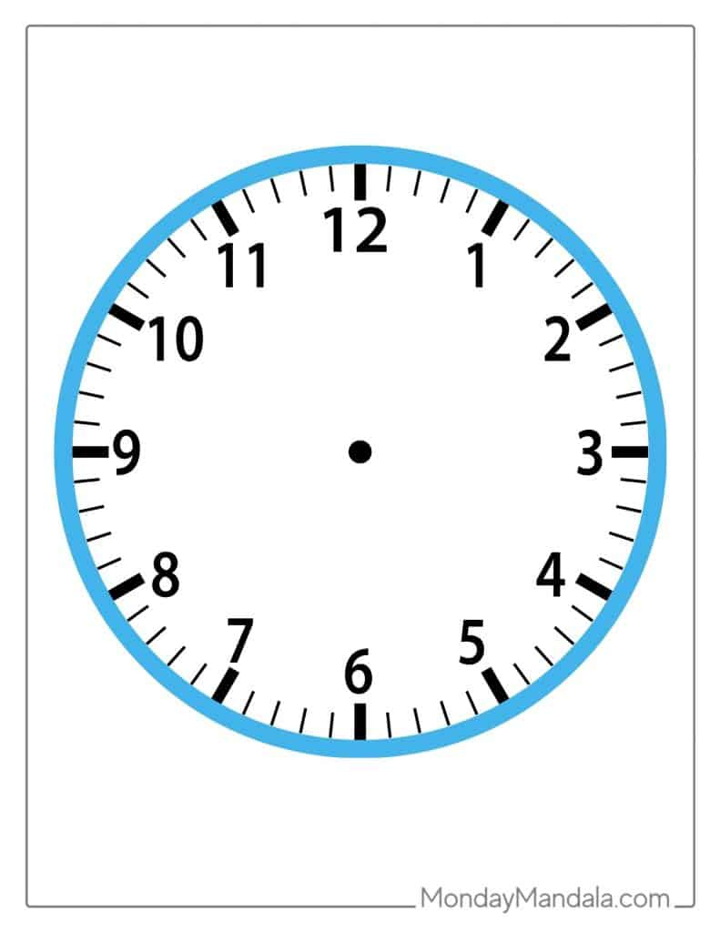 Printable Clock Faces (Free PDFs To Download & Print) Printable Clock Faces (Free PDFs To Download & Print)