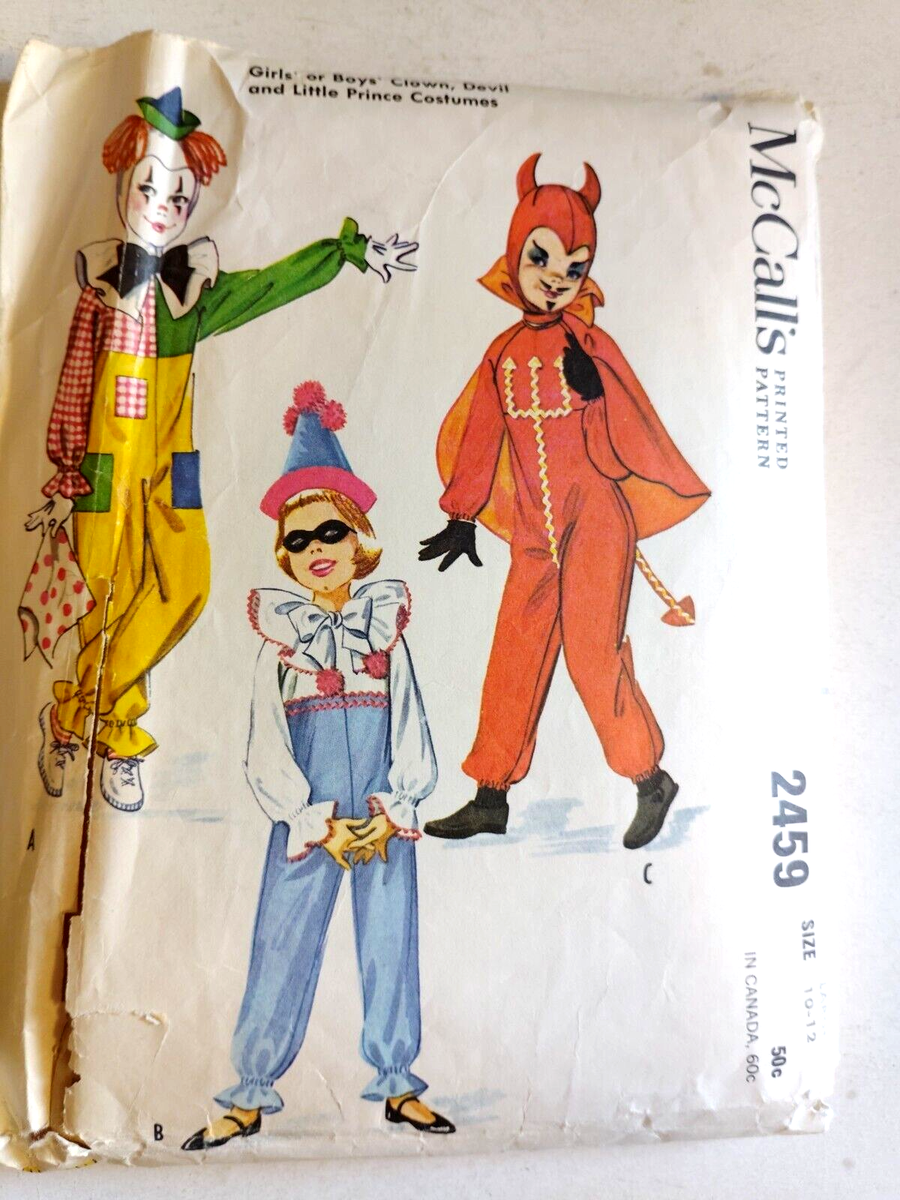 Printable Clown Costume Pattern Free LOVELY VTG s CHILDS CLOWN