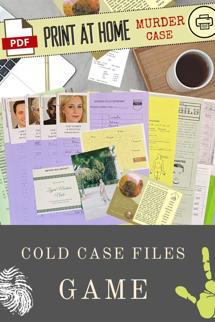 Printable Cold Case Files