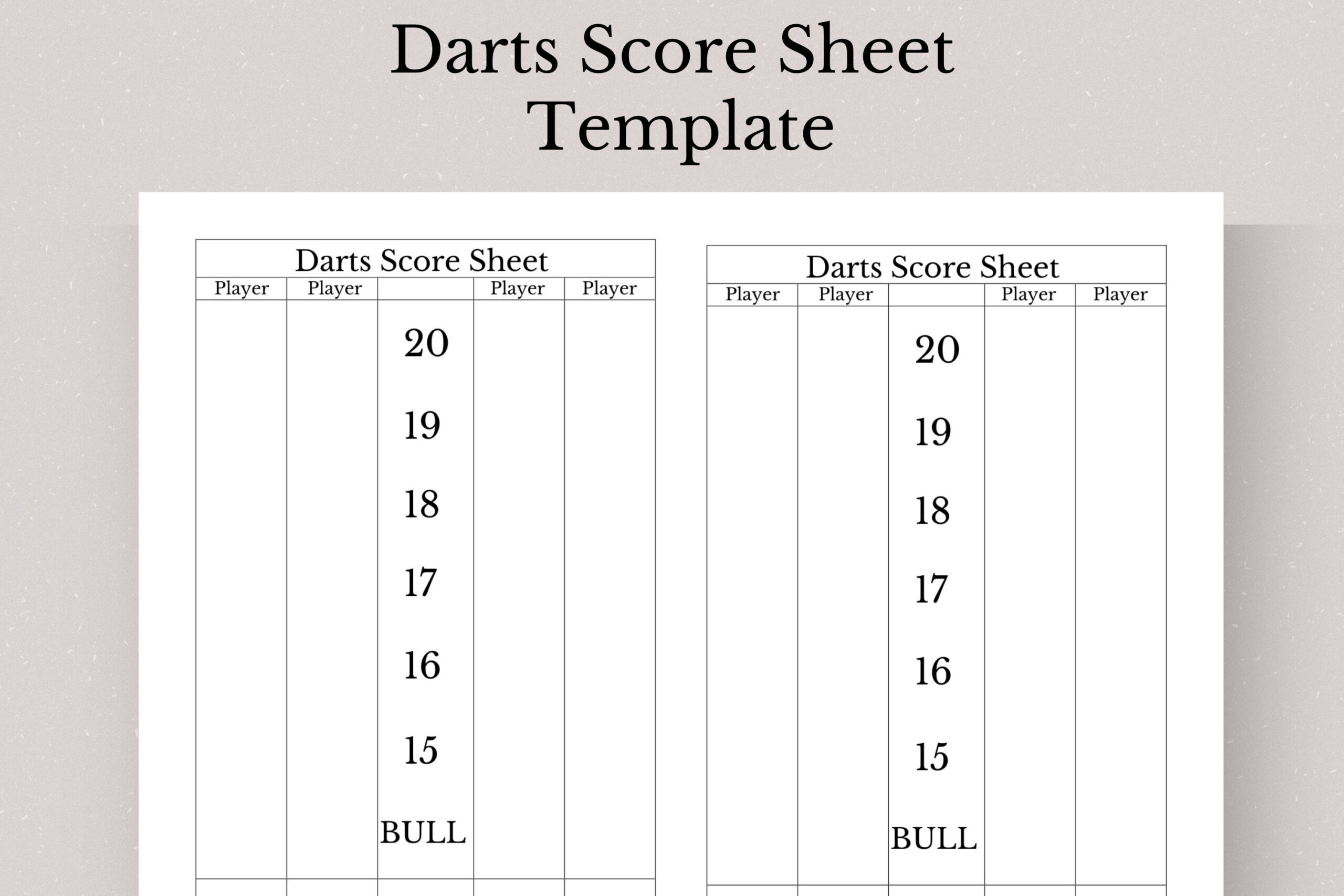 Printable Darts Punkte Vorlage (PDF) - Etsy Printable Darts Punkte Vorlage (PDF) - Etsy