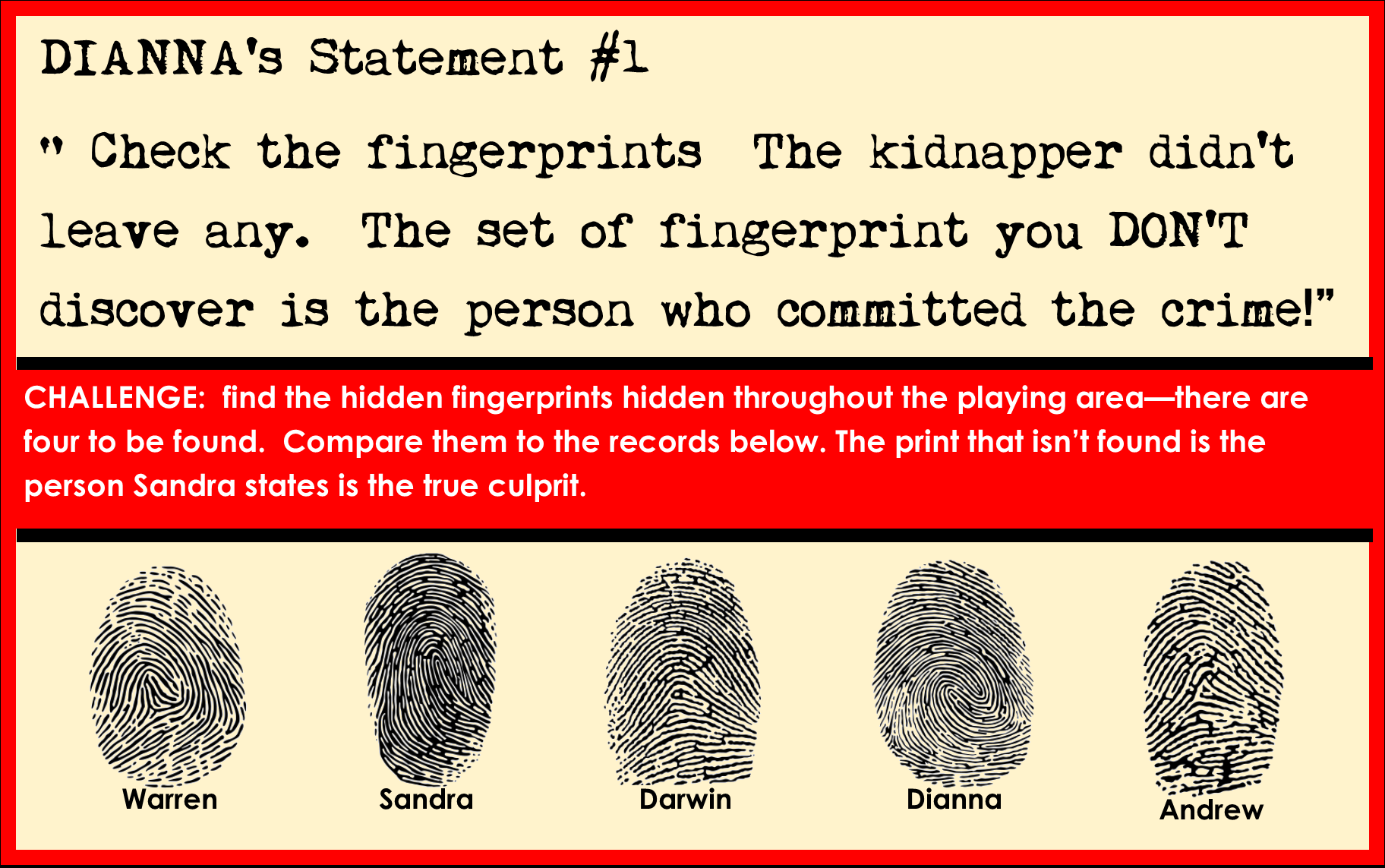 Printable Detective Party Game for kids