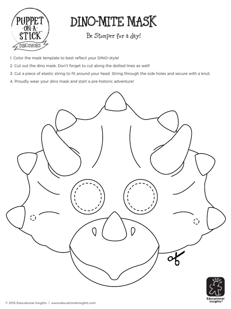 Printable Dino Mask Template  PDF  Lifestyle