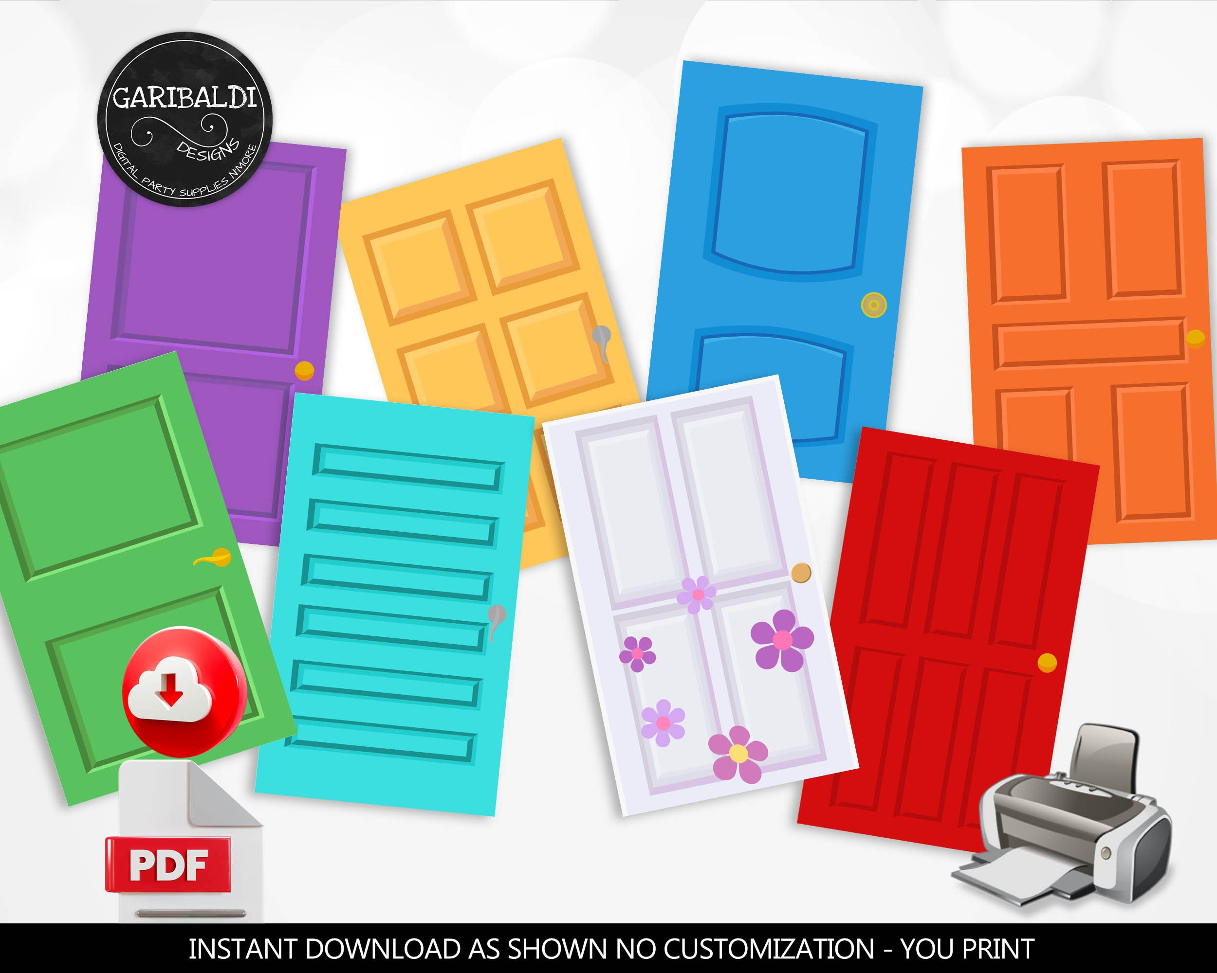 Printable Doors Banner Monsters Doors Pennant Banner Monsters Printable Doors Banner Monsters Doors Pennant Banner Monsters