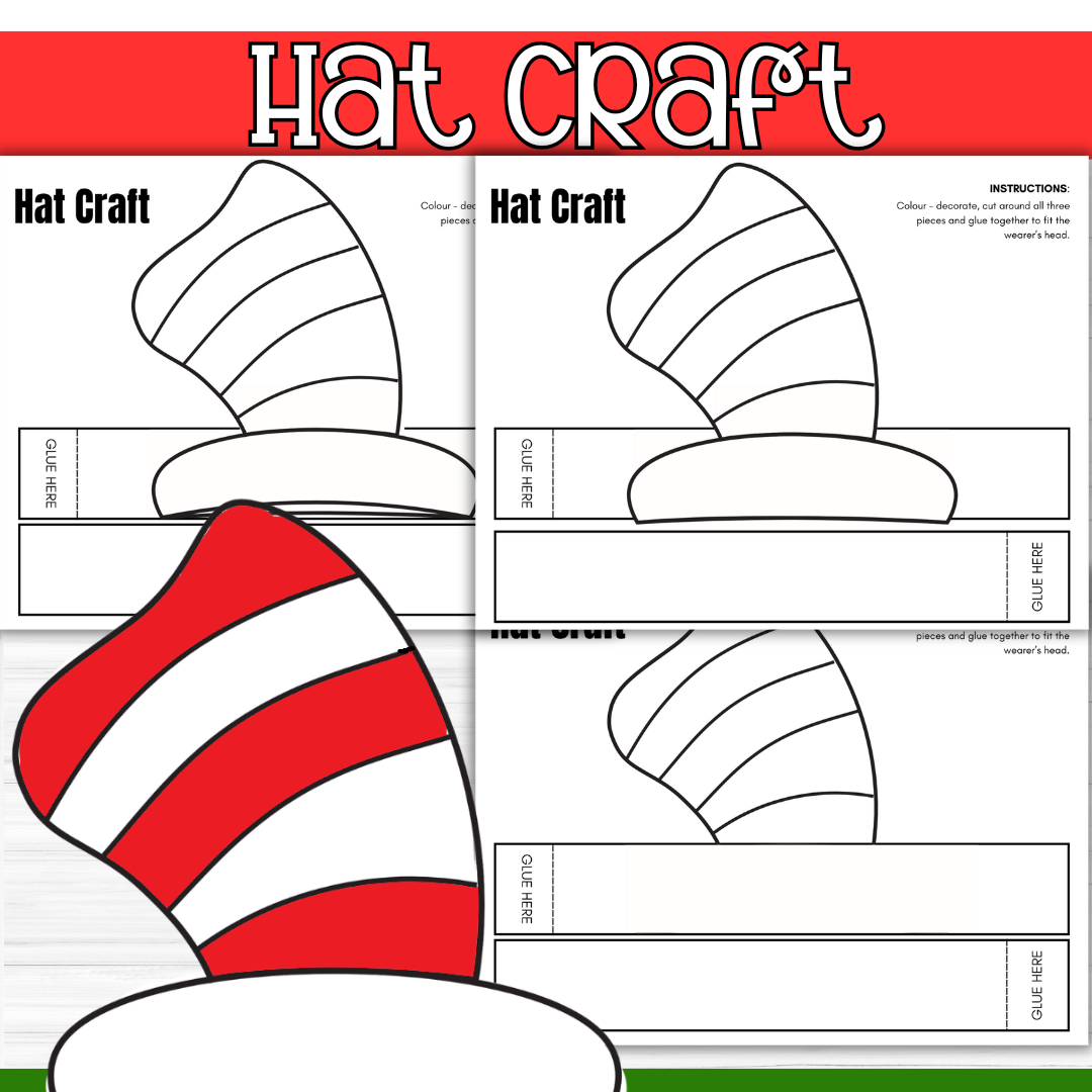 Printable Dr Suess Hat Paper Plate Craft Cut Free Printable Dr Printable Dr Suess Hat Paper Plate Craft Cut Free Printable Dr