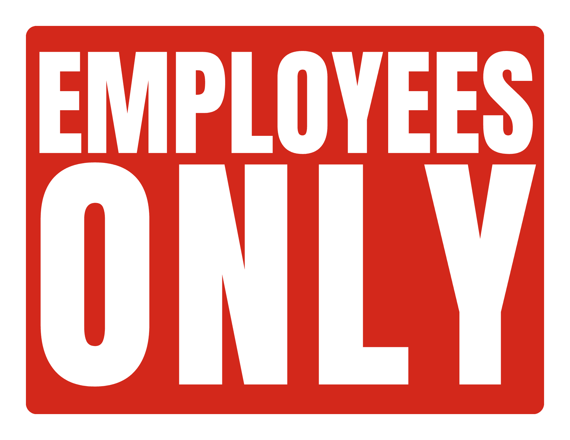 Printable Employees Only Sign - FREE PDF