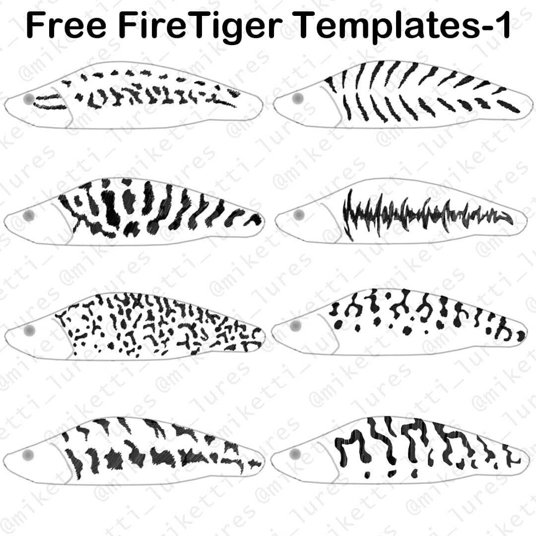 Printable Fishing Lure Making Stencils Custom Lure Painting
