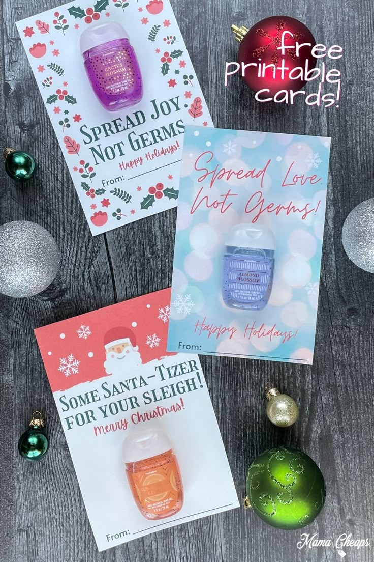 Printable Gift Holders for Mini Hand Sanitizers