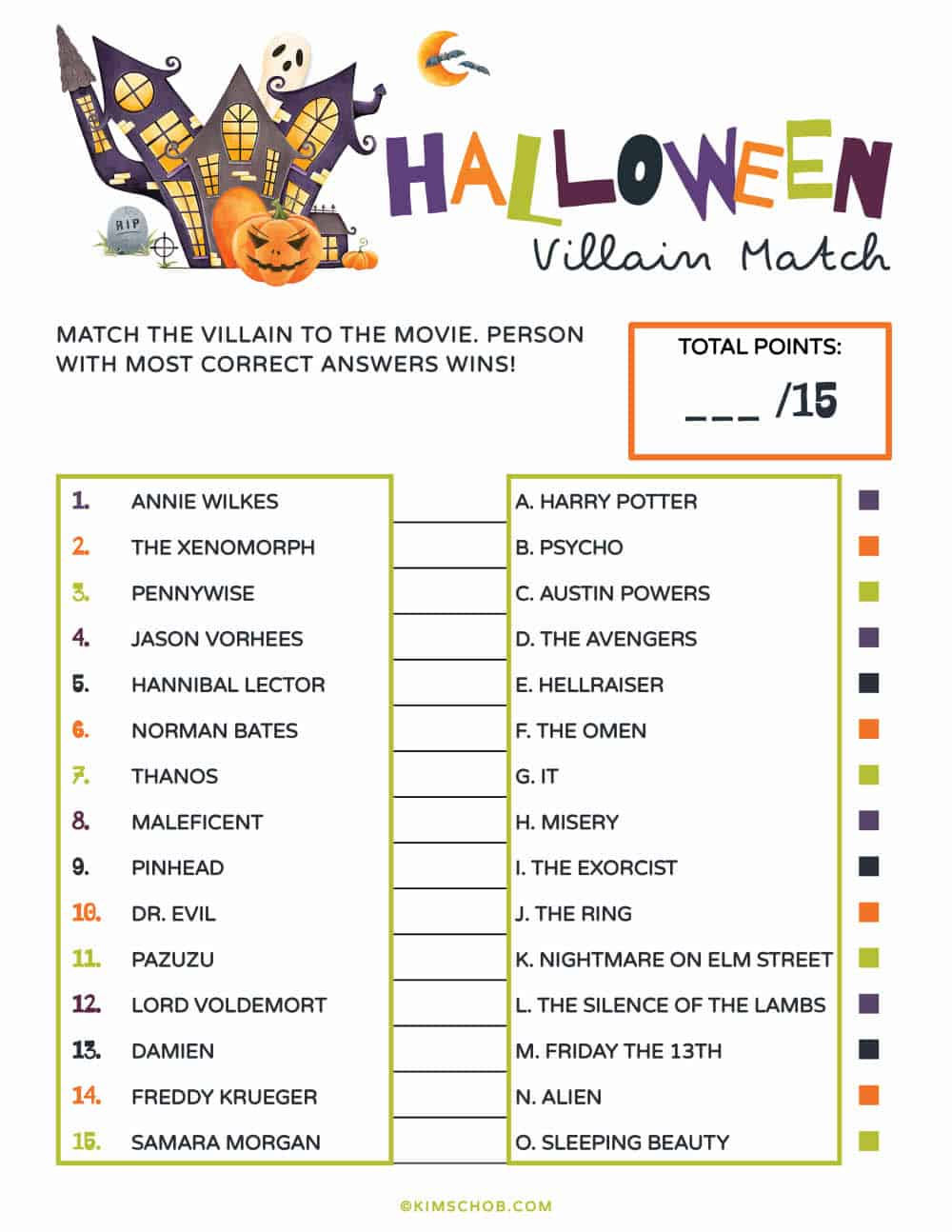 Printable Halloween Games (Fun Kids Activities) - Kim Schob
