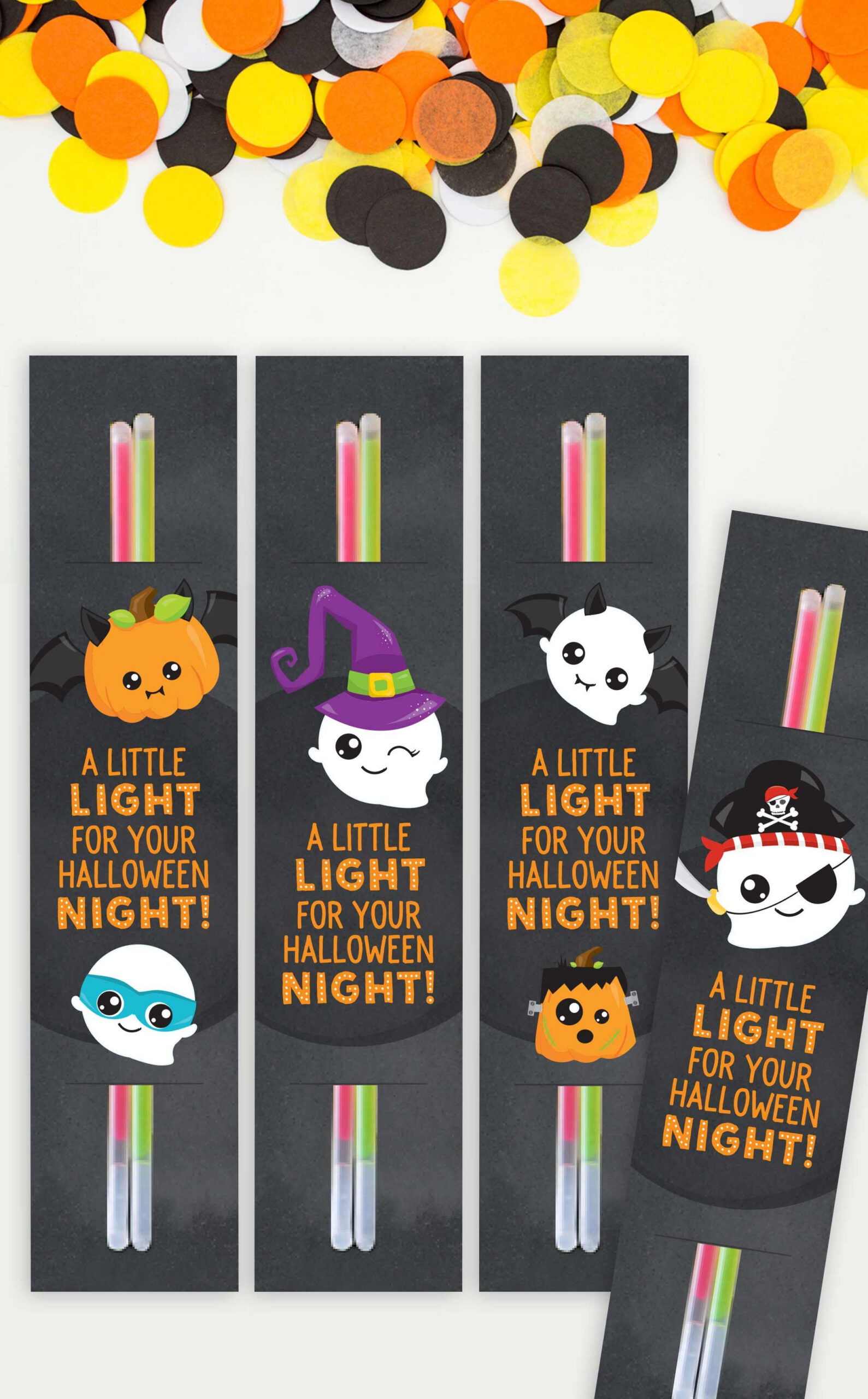 Printable Halloween Glow Stick Cards for Kids – ARRA Creative Printable Halloween Glow Stick Cards for Kids – ARRA Creative