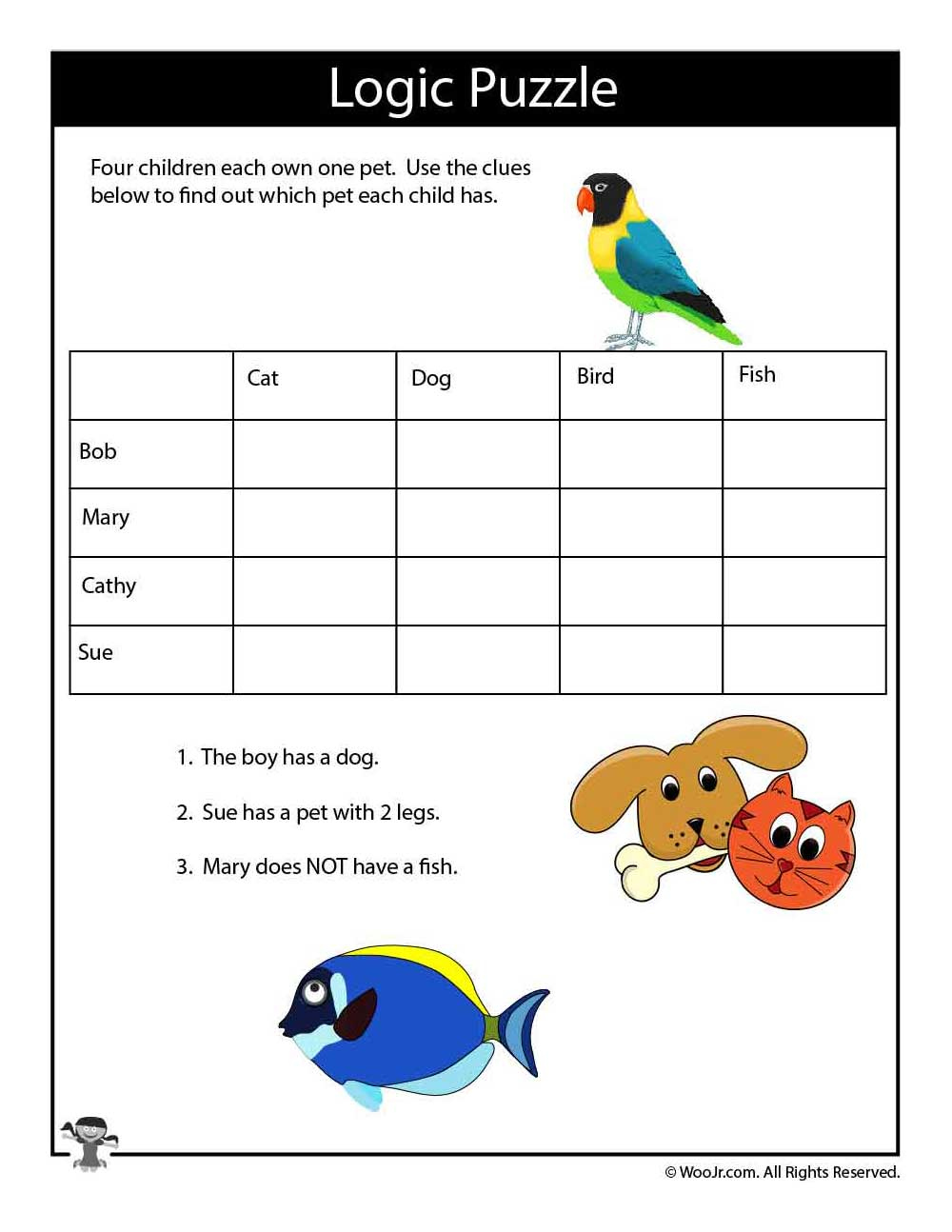 Printable Logic Puzzles for Kids  Woo! Jr