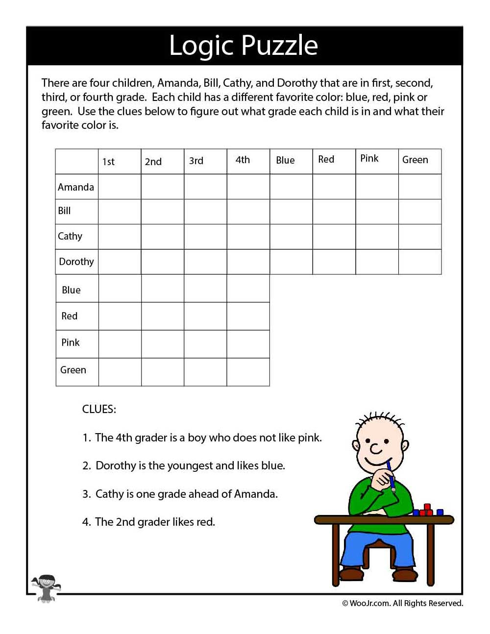 Printable Logic Puzzles for Kids  Woo! Jr