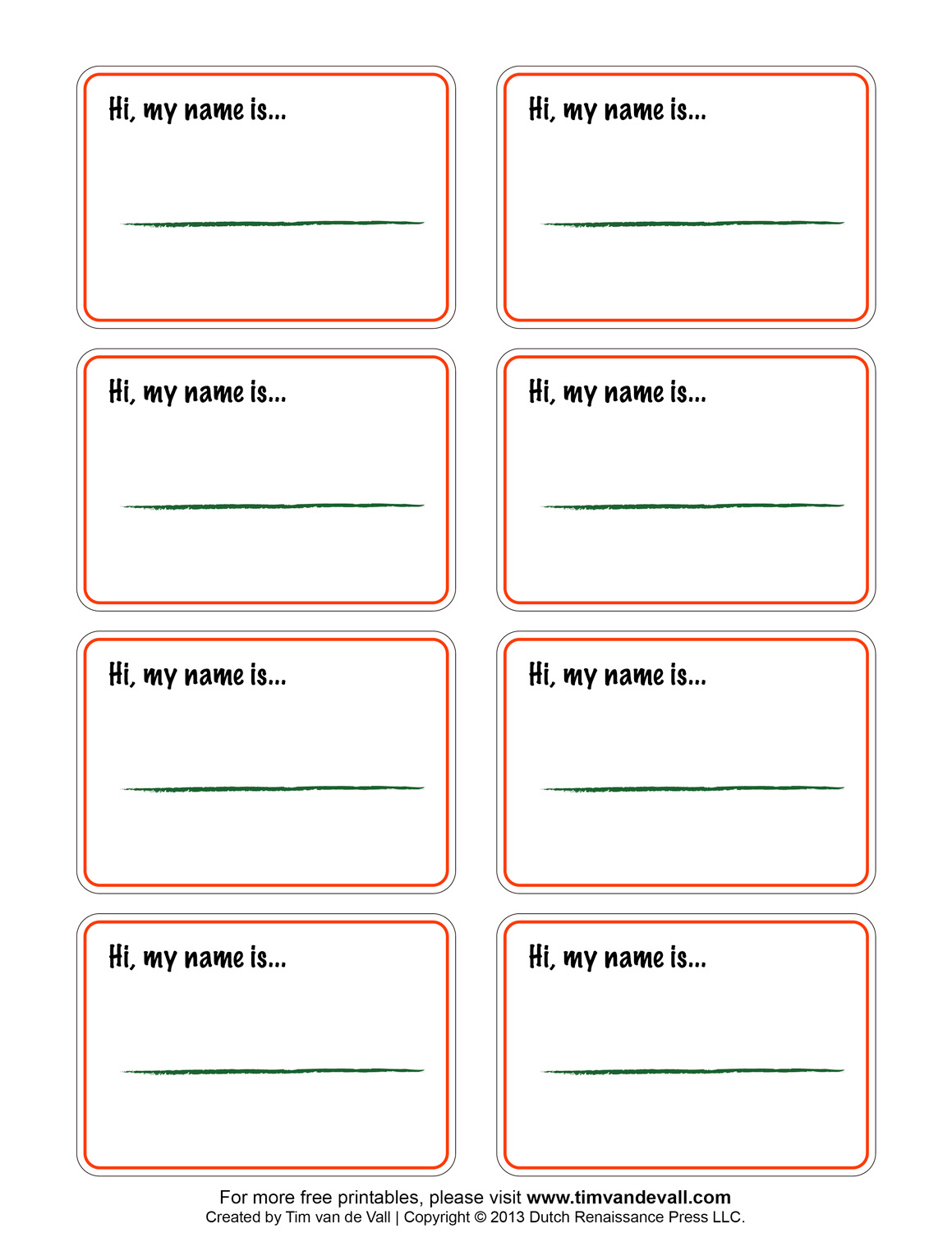 Printable name tags  Compatible w/ Avery Templates  / 0