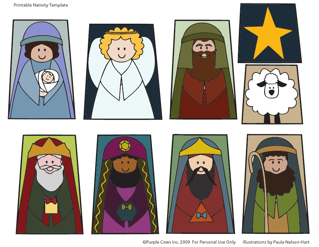 Printable Nativity Scene Characters PDF Printable Nativity Scene Characters PDF