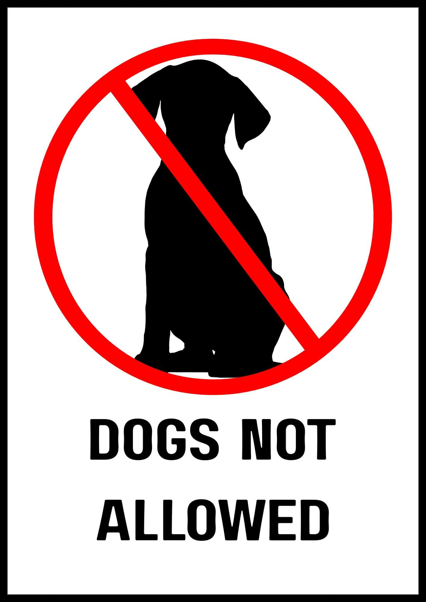 Printable No Dogs Allowed Sign (Free Designs)  The Pink Craft Box