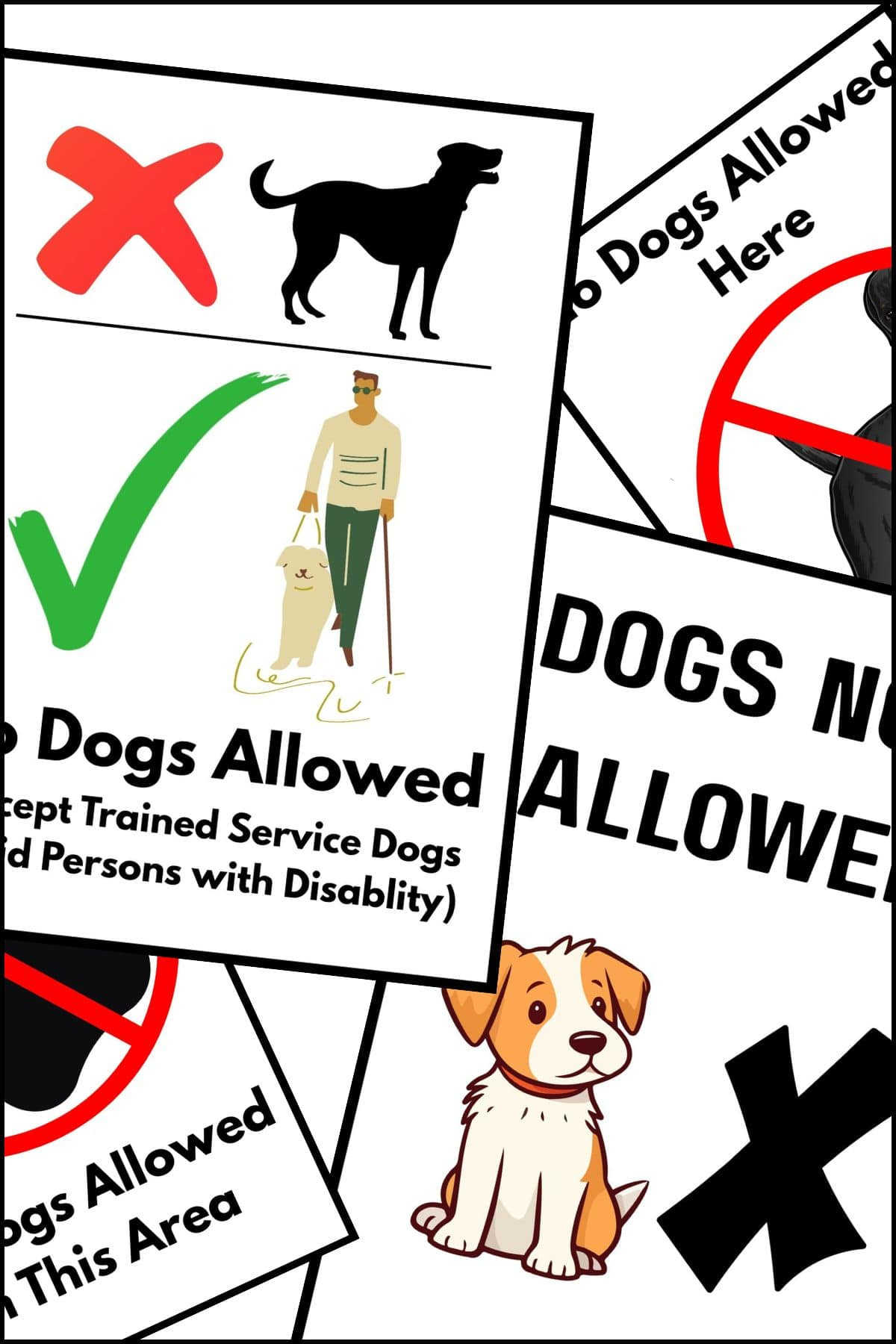Printable No Dogs Allowed Sign (Free Designs)  The Pink Craft Box