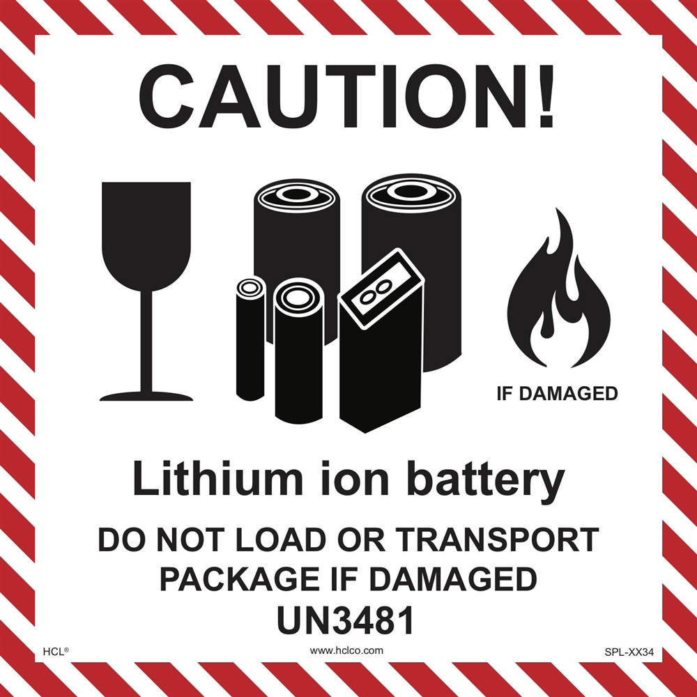 Printable Pdf UN Battery Stickers  INFOTRAC Lithium Ion