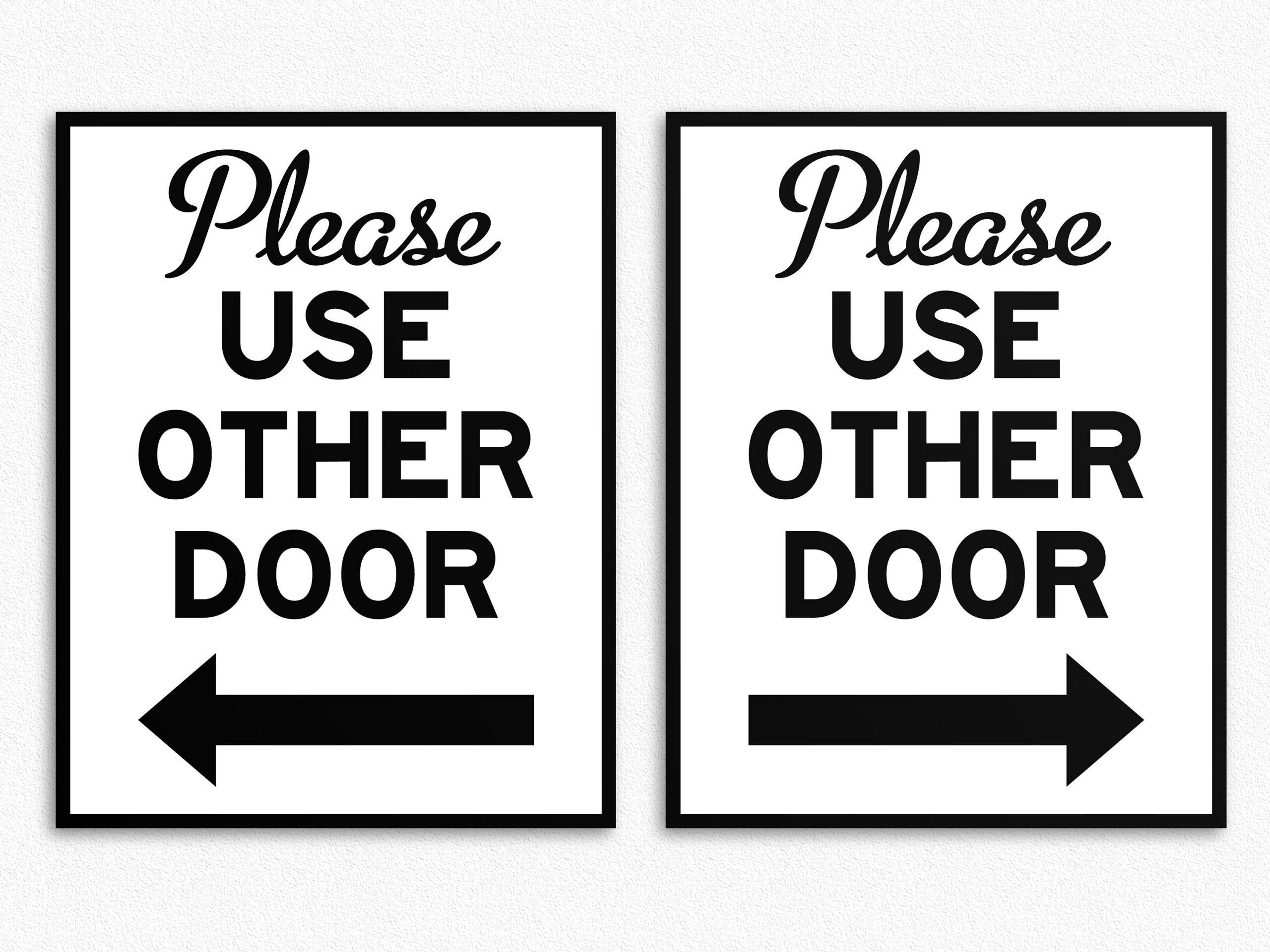 Printable Please Use Other Door Sign: Arrow Directional (PDF) - Etsy