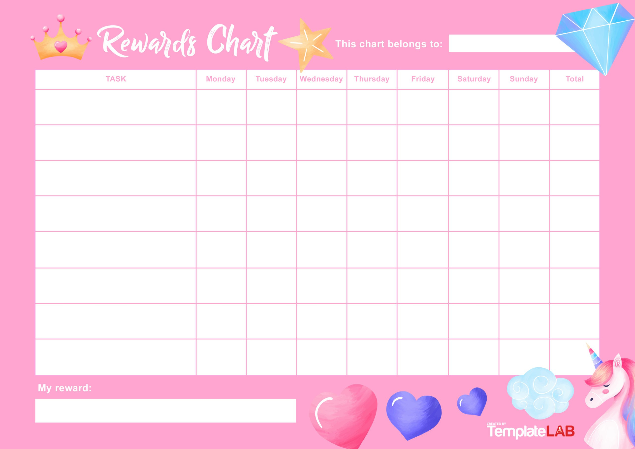 Printable Reward Charts for Kids (PDF, Excel & Word)