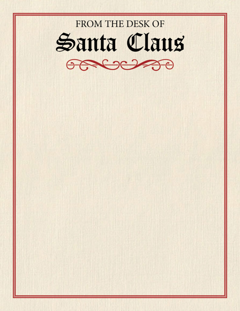 Printable Santa Letterhead Templates -  FREE Printables