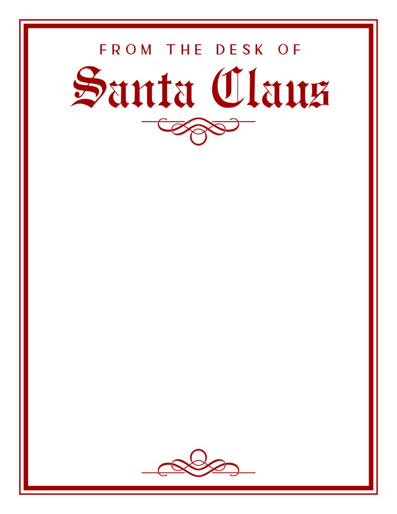 Printable Santa Letterhead Templates -  FREE Printables