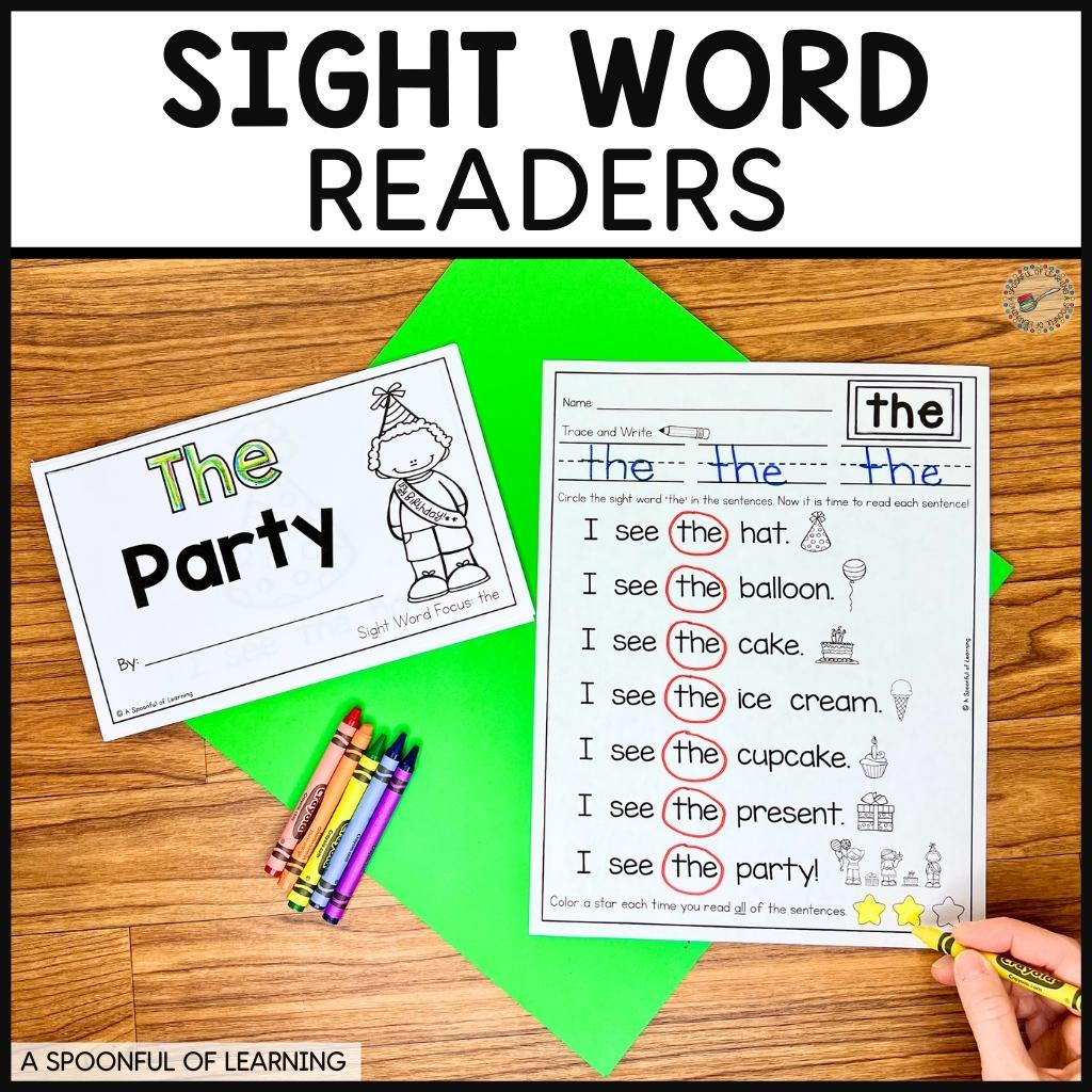 Printable Sight Word Readers for Kindergarten - A Spoonful of