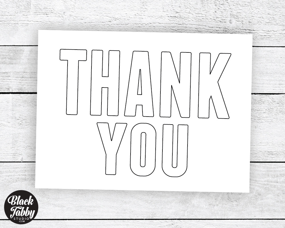 Printable Thank You Cards & Greeting Cards – Black Tabby Studio