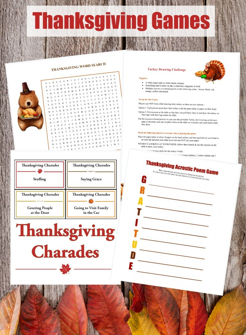 Printable Thanksgiving Games for Adults and Kids Printable Thanksgiving Games for Adults and Kids