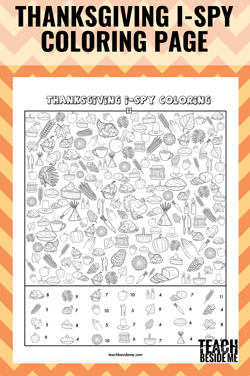 Printable Thanksgiving I-Spy Coloring Activity - Teach Beside Me Printable Thanksgiving I-Spy Coloring Activity - Teach Beside Me
