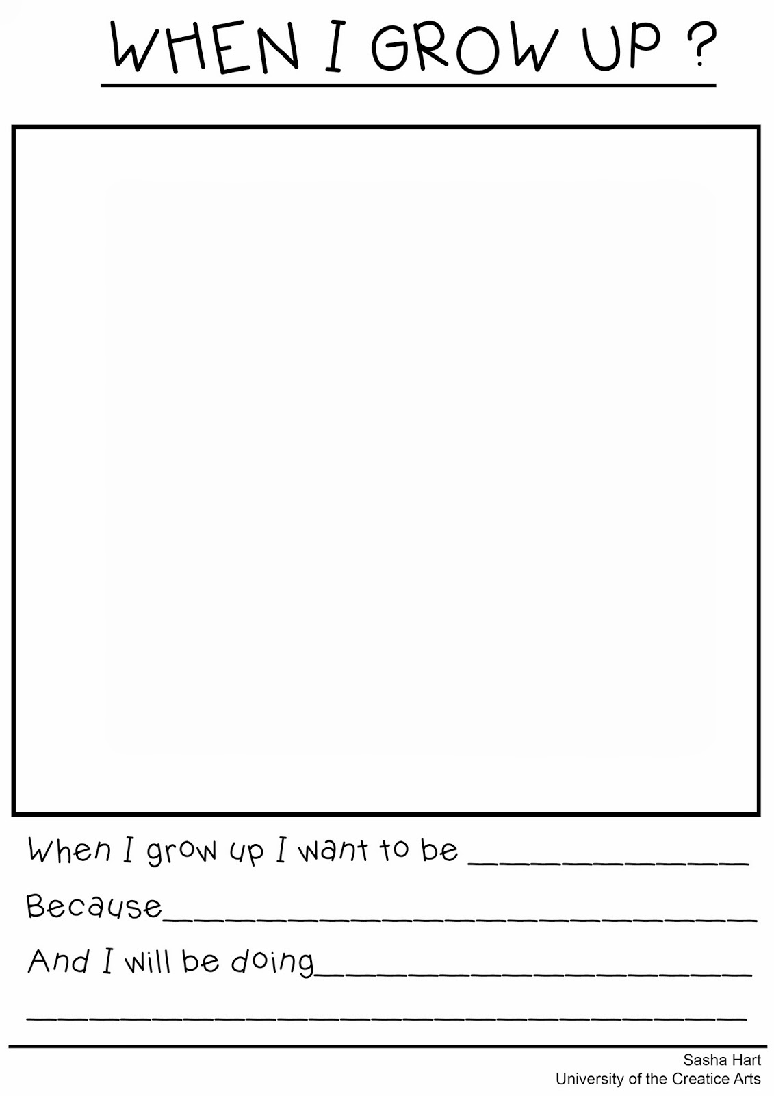 Printable When I Grow Up Worksheets Download