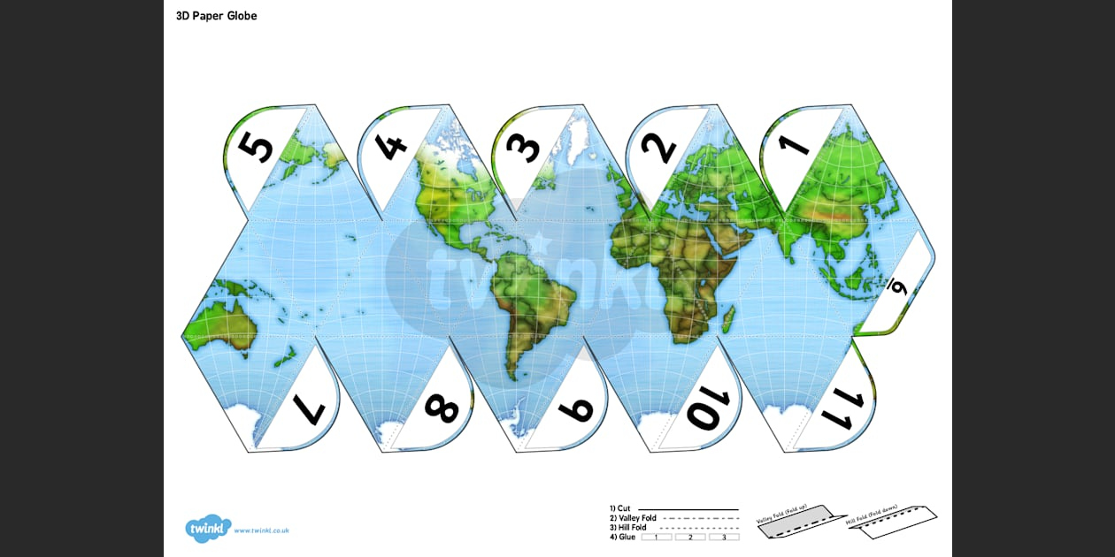 Printable World Globe Project