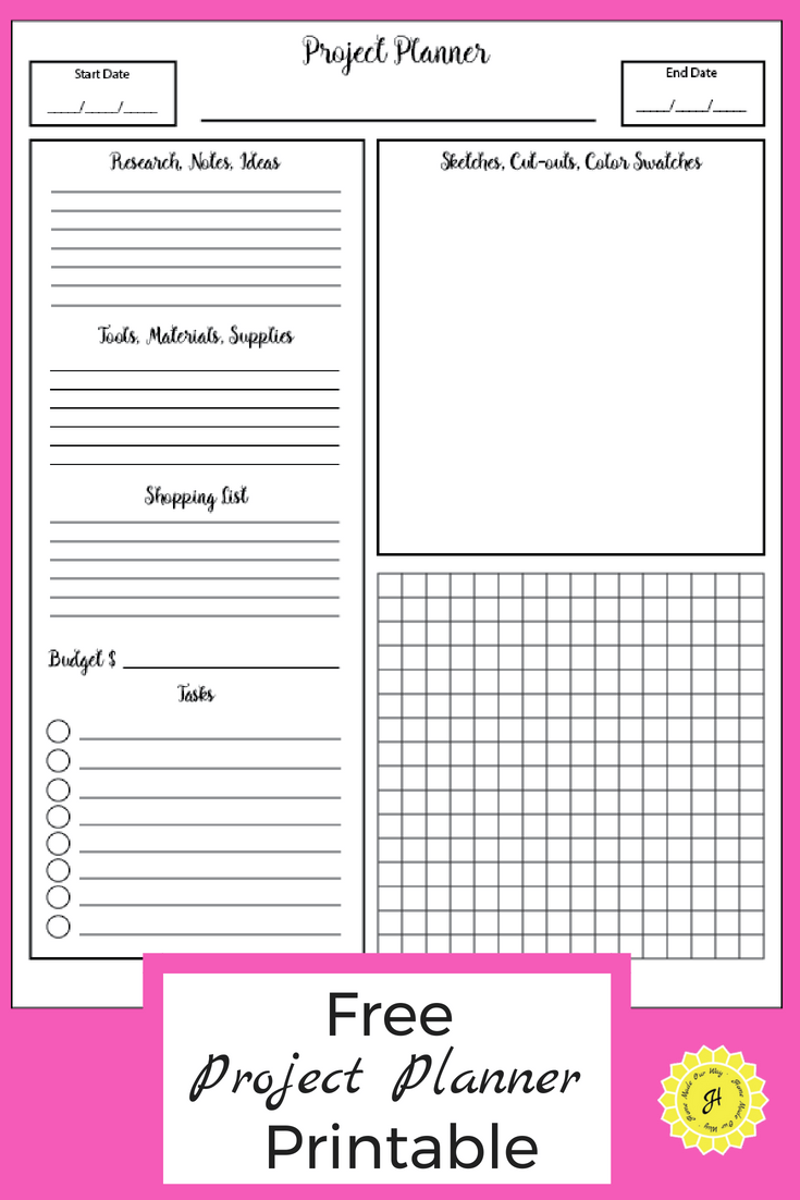 Project Planner Printable [Free PDF for Your Creative Ideas]
