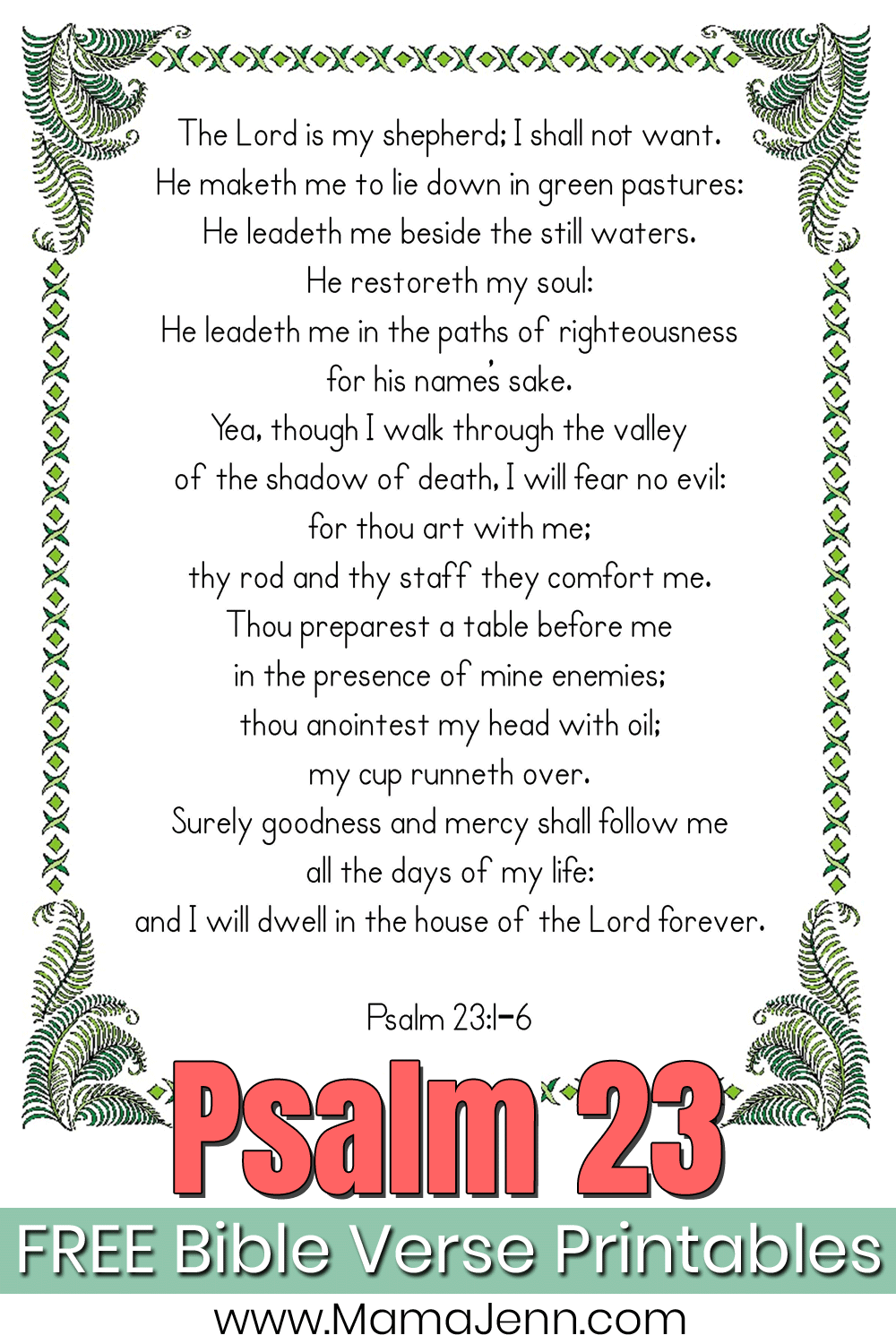 Psalm  Bible Verse Printables - FREE Mini Posters to Download