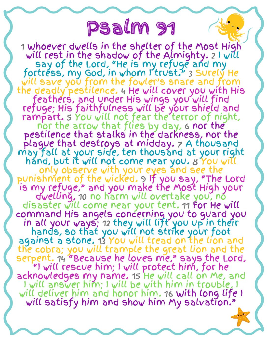 Psalm for Kids - FREE PRINTOUT ~ Green Eyed Grace Psalm for Kids - FREE PRINTOUT ~ Green Eyed Grace
