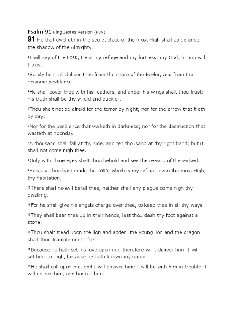 Psalm : King James Version (KJV) PDF Psalm : King James Version (KJV) PDF