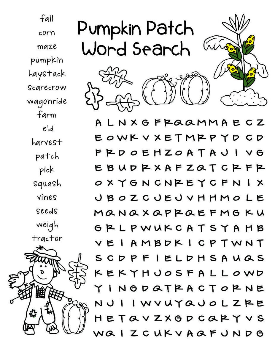 Pumpkin Patch Word Search Puzzle Free Printable - Laura Kelly Pumpkin Patch Word Search Puzzle Free Printable - Laura Kelly