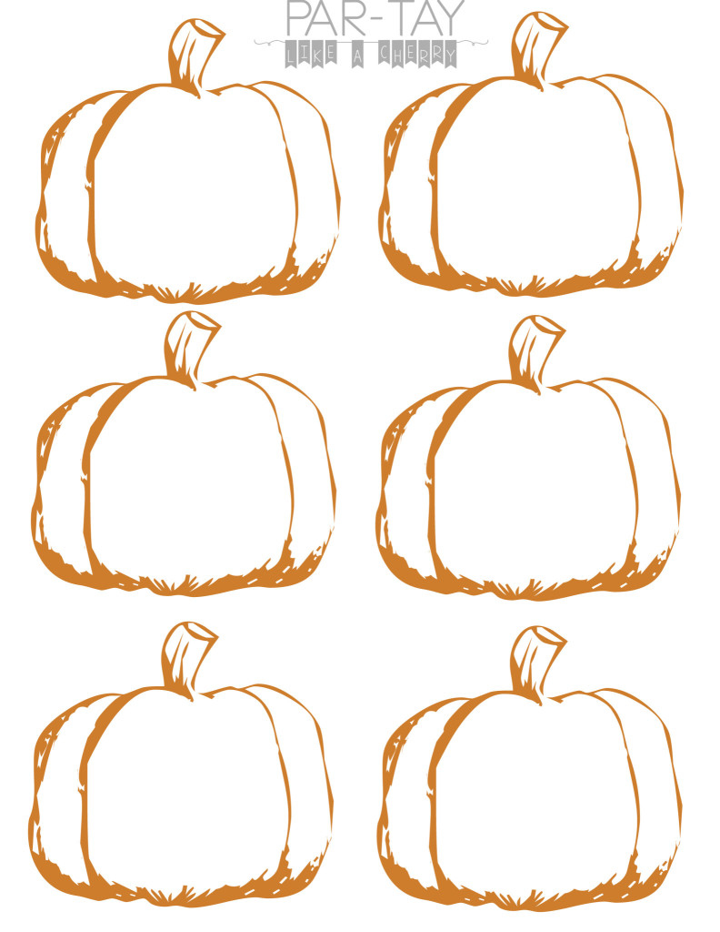 Pumpkin Tags Free Printable - Party Like a Cherry