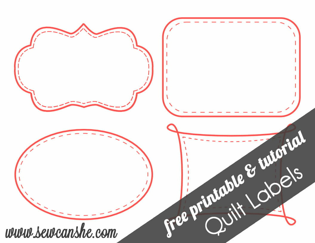 Quilt Labels! free printable