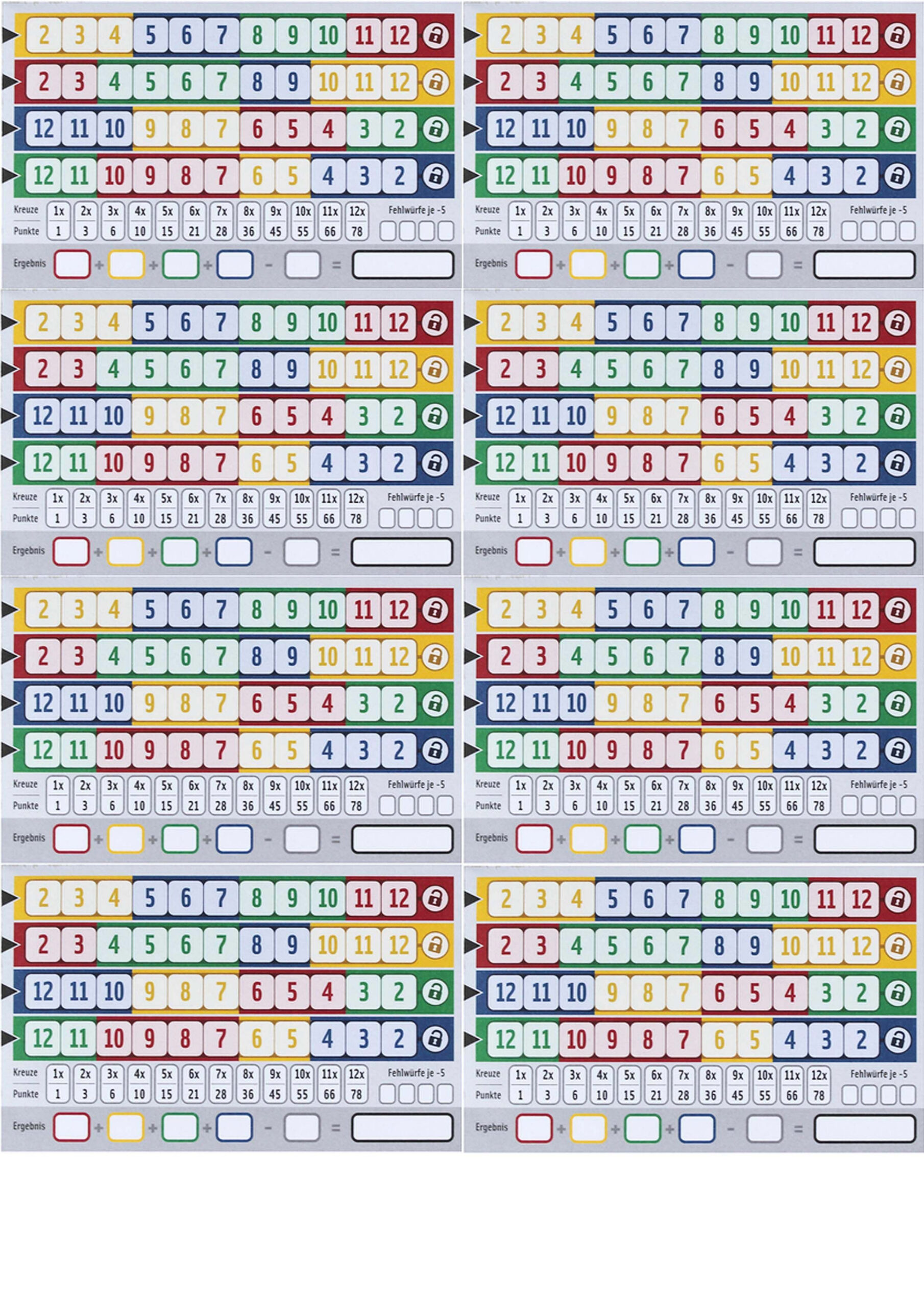 quixx score sheet printable - Google Search