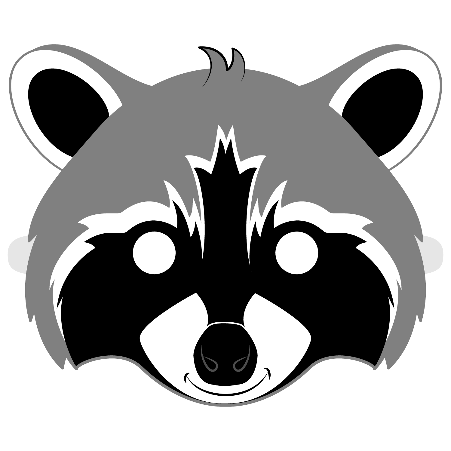 Raccoon Mask Template  Free Printable Paper Сraft Templates