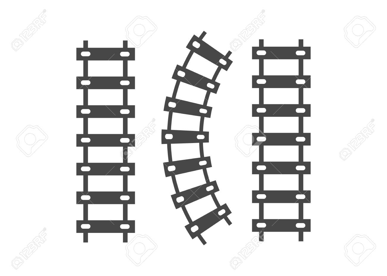 Railroad Train Tracks Vector Railroad Train Tracks Vector